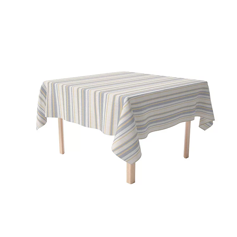 Square Tablecloth， 100% Cotton， 60x60， Country Kitchen Stripe