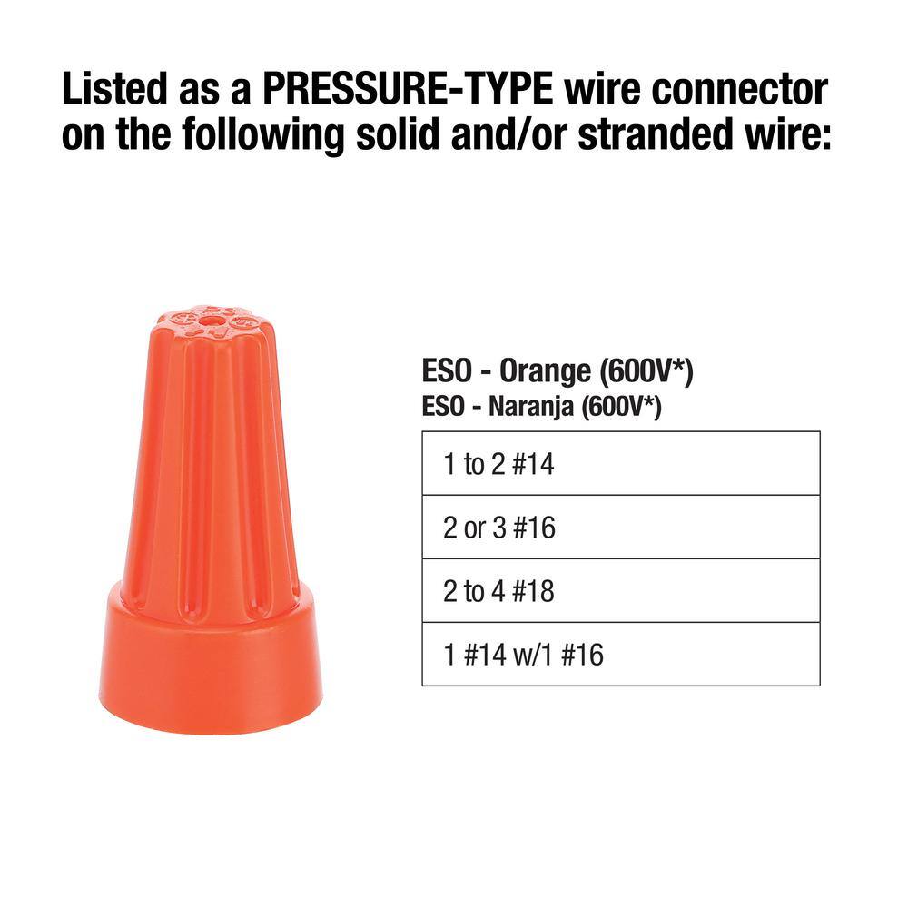 Commercial Electric Assorted (Blue and Orange) Standard Wire Connectors (540-Pack) ESA-540