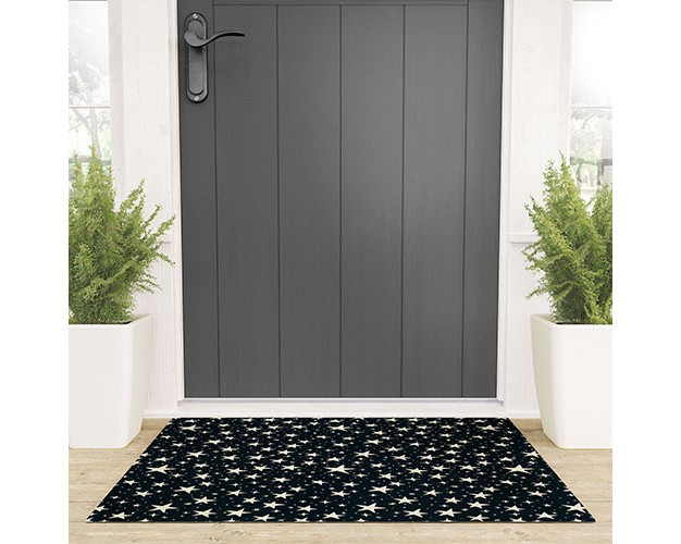 Avenie Black And White Stars Welcome Mat Deny Designs