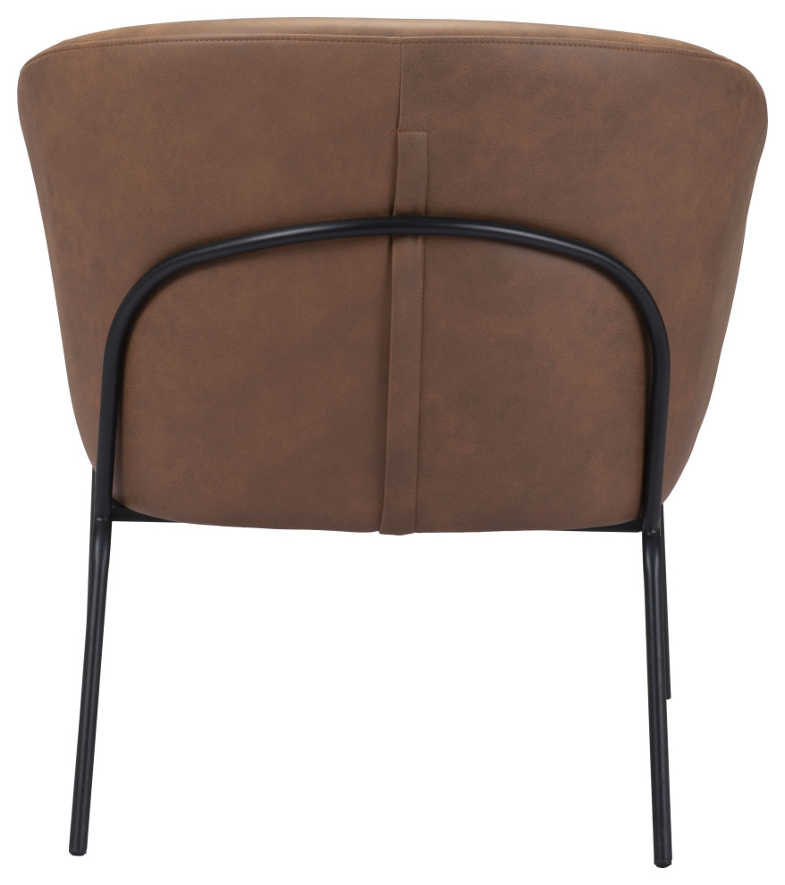 Quinten Accent Chair Vintage Brown   Midcentury   Armchairs And Accent Chairs   by Furniture East Inc.  Houzz