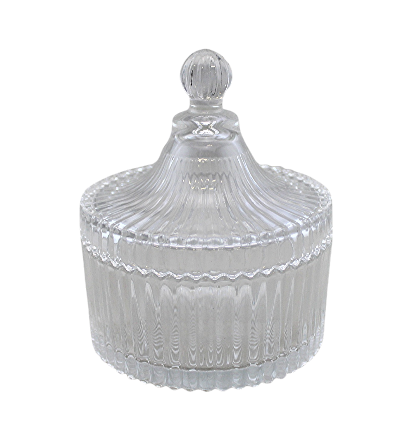 Dependable Industries Inc. Essentials Glass Candy and Sugar Bowl with Lid Round - Perfect for Candy， Sugar and Cubes， Instant Coffee Essential Addition to Your Kitchen Table