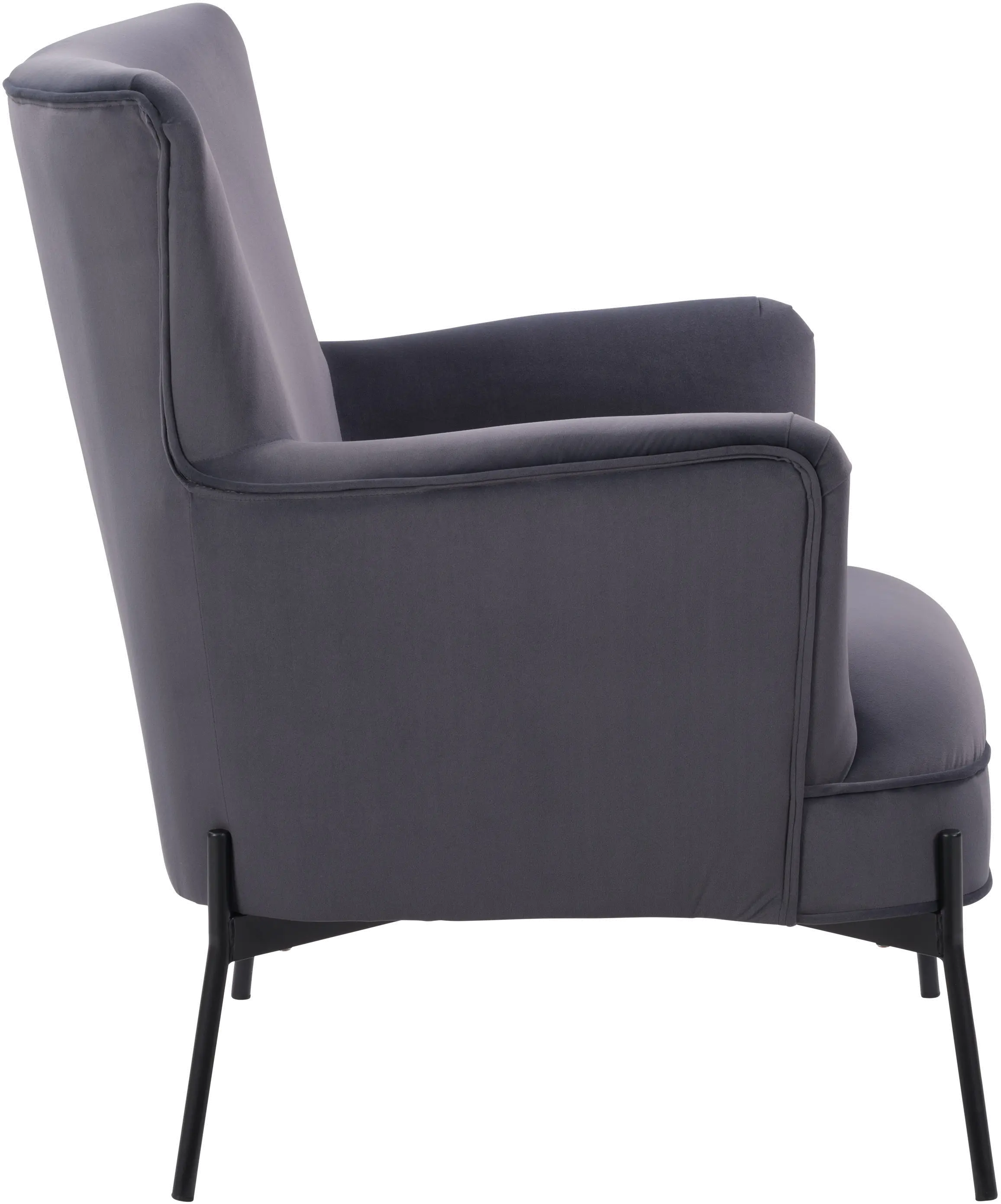 Elwood Gray Wingback Accent Chair