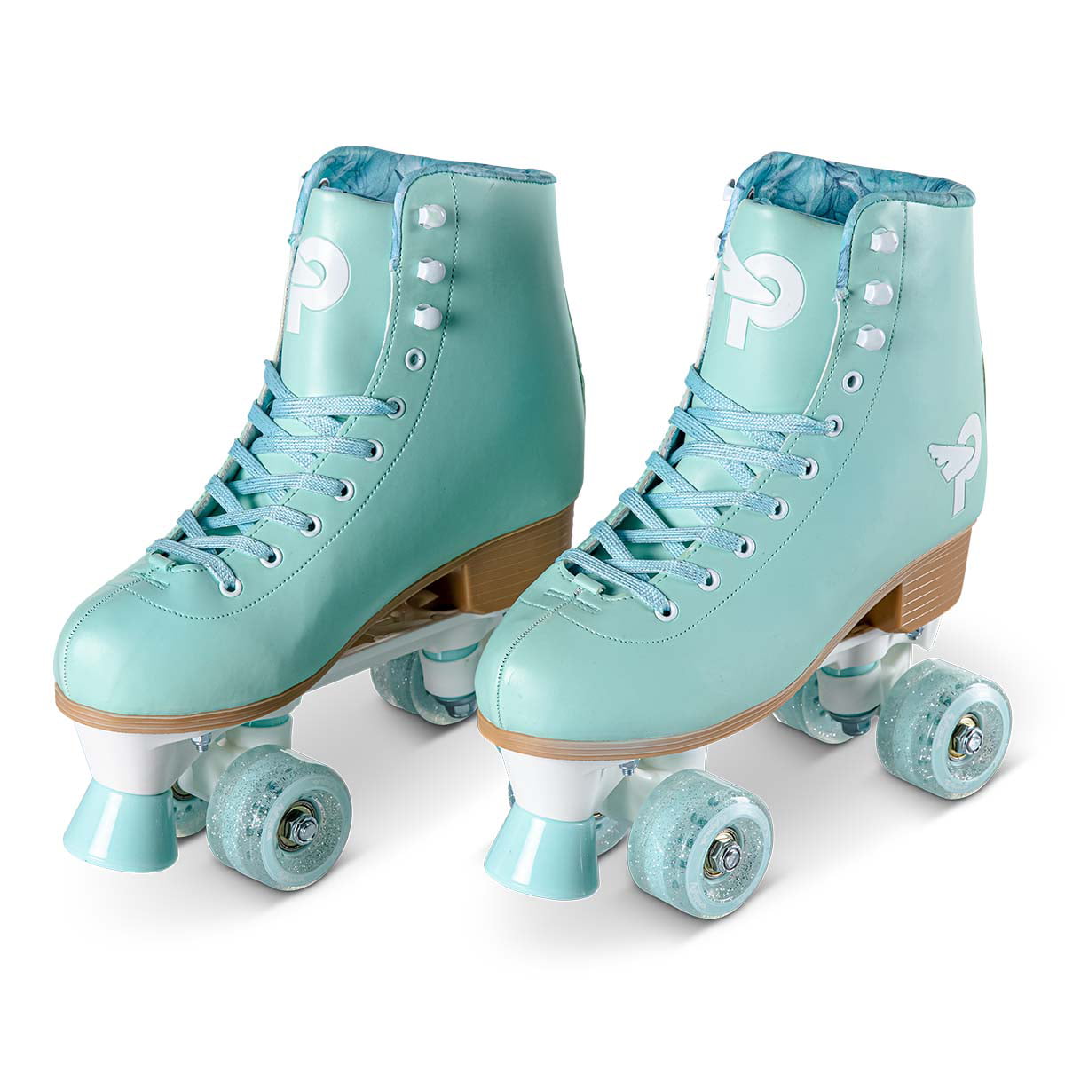 Prettyfly Retro Quad Adult Skates - Pastel Blue (Size 8), One Pair, Women Skates