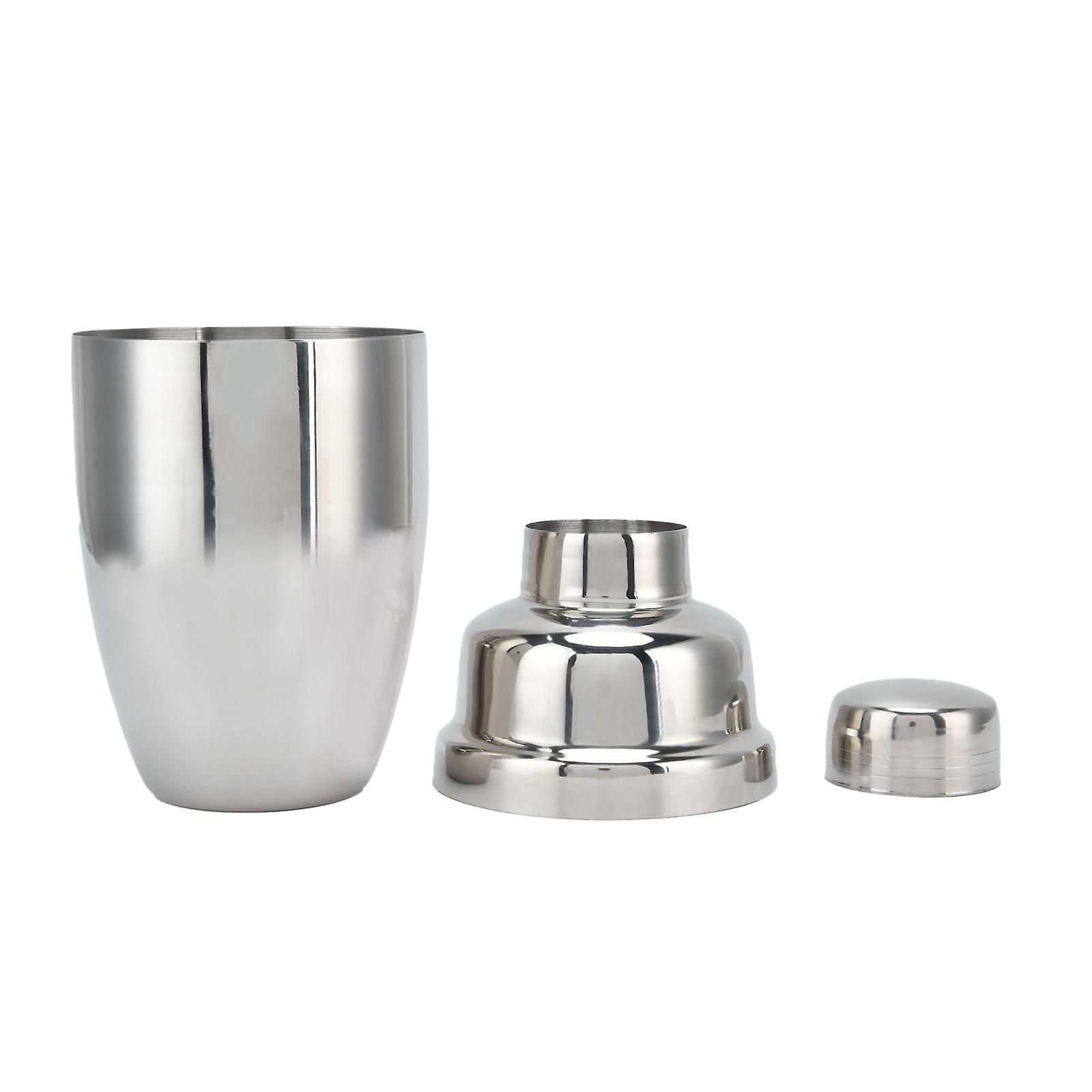 Cocktail Shaker Stainless Steel Threestage Drink Mixer Milk Tea Shaker Cocktail Mixing Tool For Home Bar Partysilver 550ml