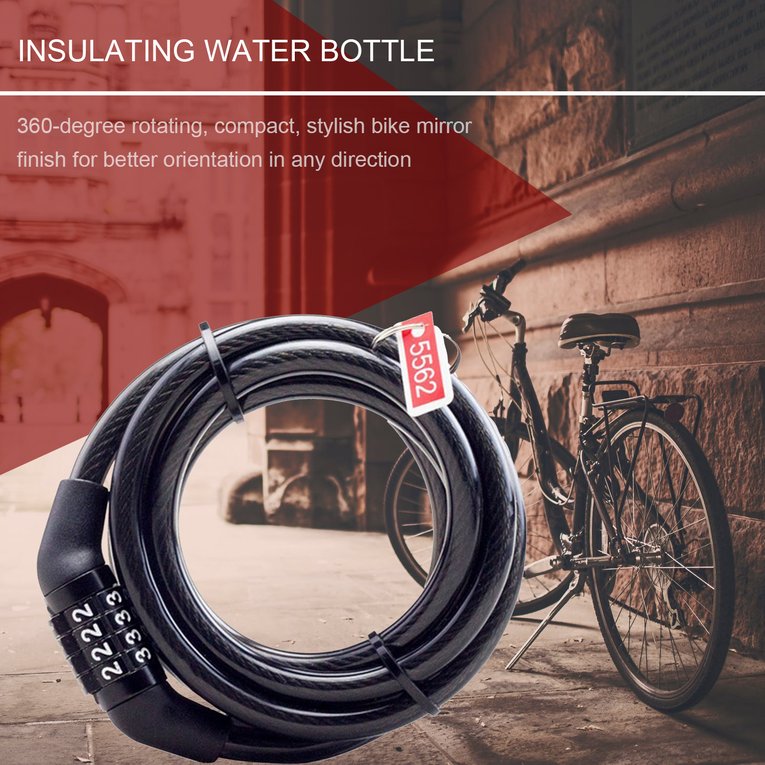 Bicycle Lock Anti-Theft Security Code Combination Lock Steel Bike Cable Lock