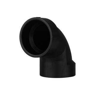 Charlotte Pipe 1-12 in. Acrylonitrile Butadiene Styrene (ABS) DWV 90-Degree Hub x Hub Elbow Fitting ABS003000600HD