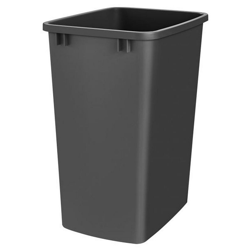 Rev-A-Shelf 35 Qt Under Sink Trash Can Replacement， Plastic， Black， RV-35-18-52