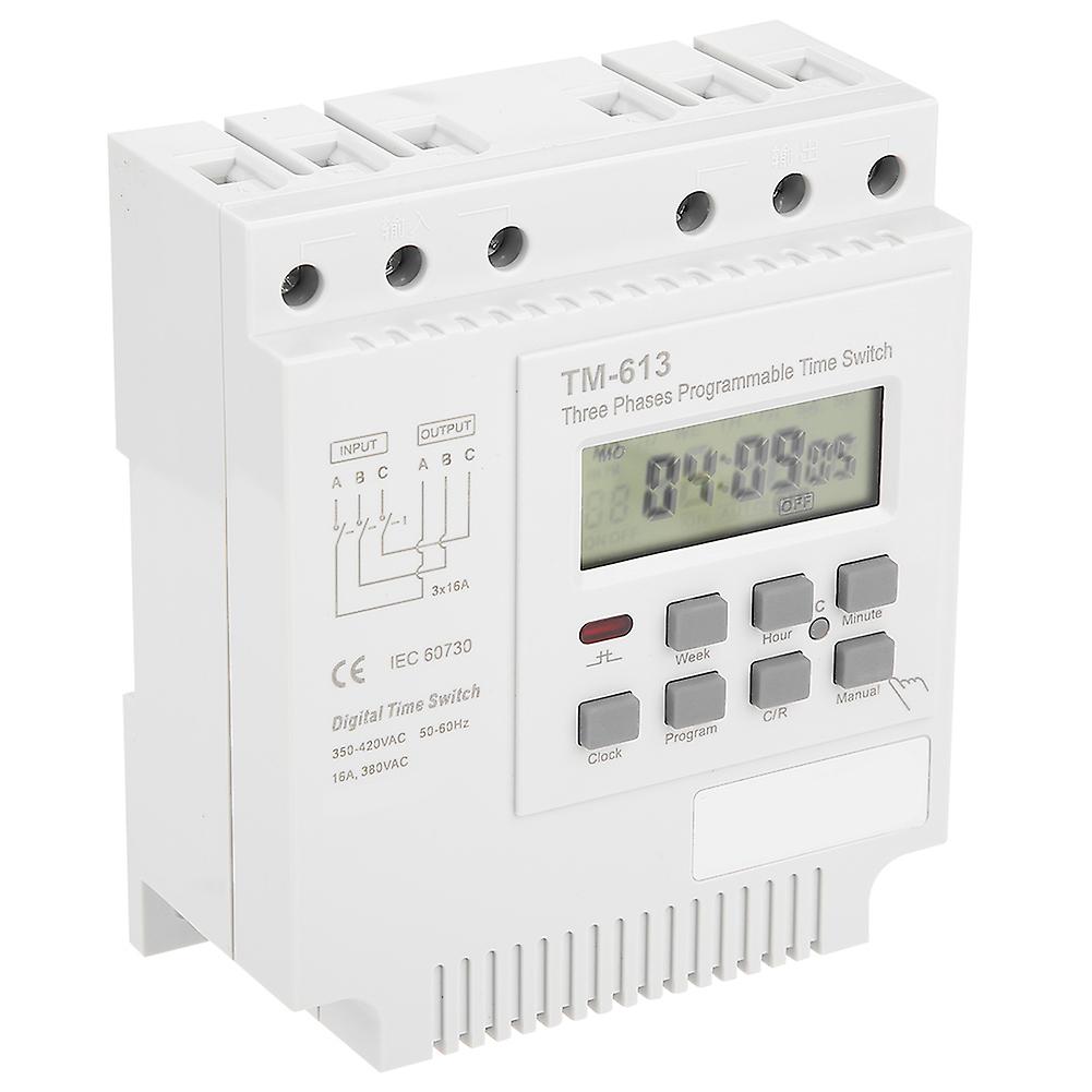 Tm-613 380v 16a Three Phases Smart Digital Weekly Programmable Control Relay Power Timer Switch