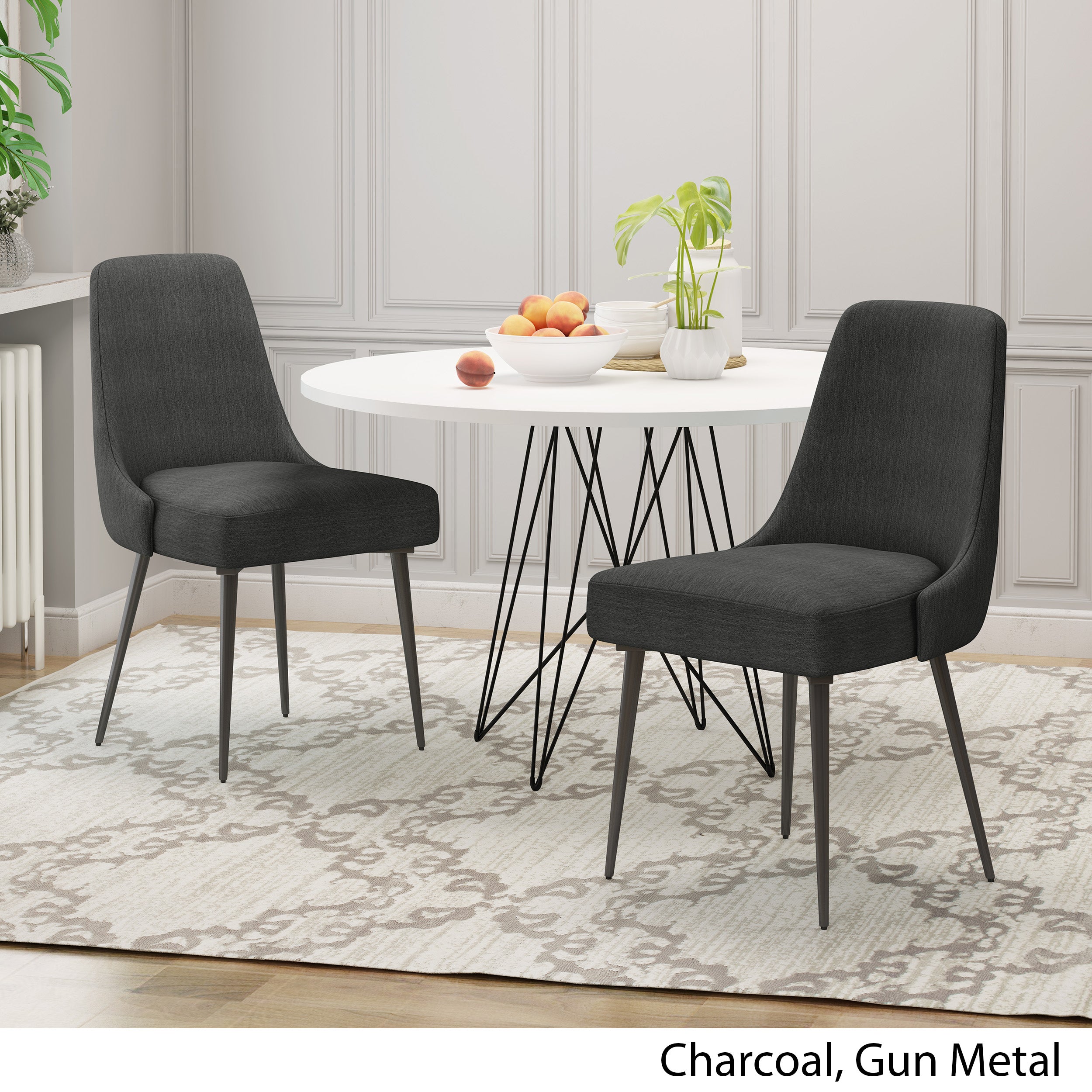 Ella Modern Fabric Dining Chairs (Set of 2)