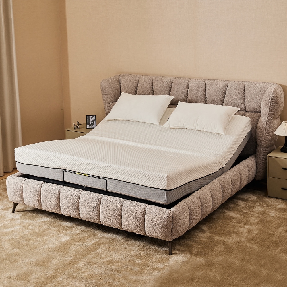 Bed Frame with Adjustable Bed Base Frame  Metal Platform Bed Frame with Head and Foot Incline Wireless Remote