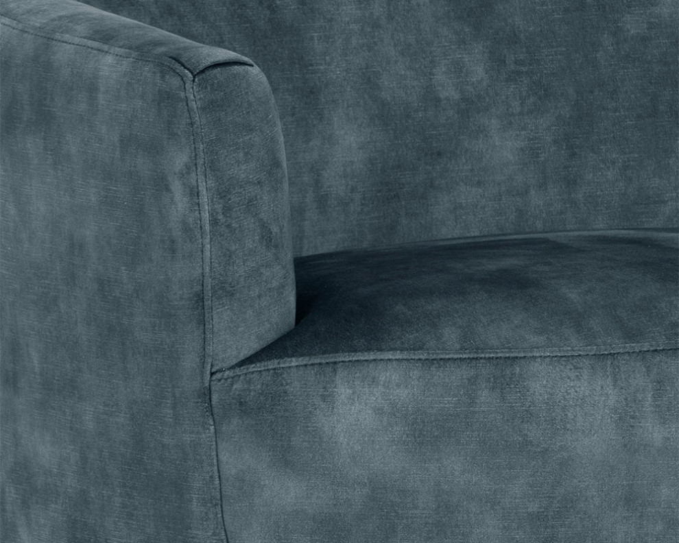 Nellis Swivel Lounge Chair  Nono Petrol   Contemporary   Indoor Chaise Lounge Chairs   by Virgil Stanis Design  Houzz