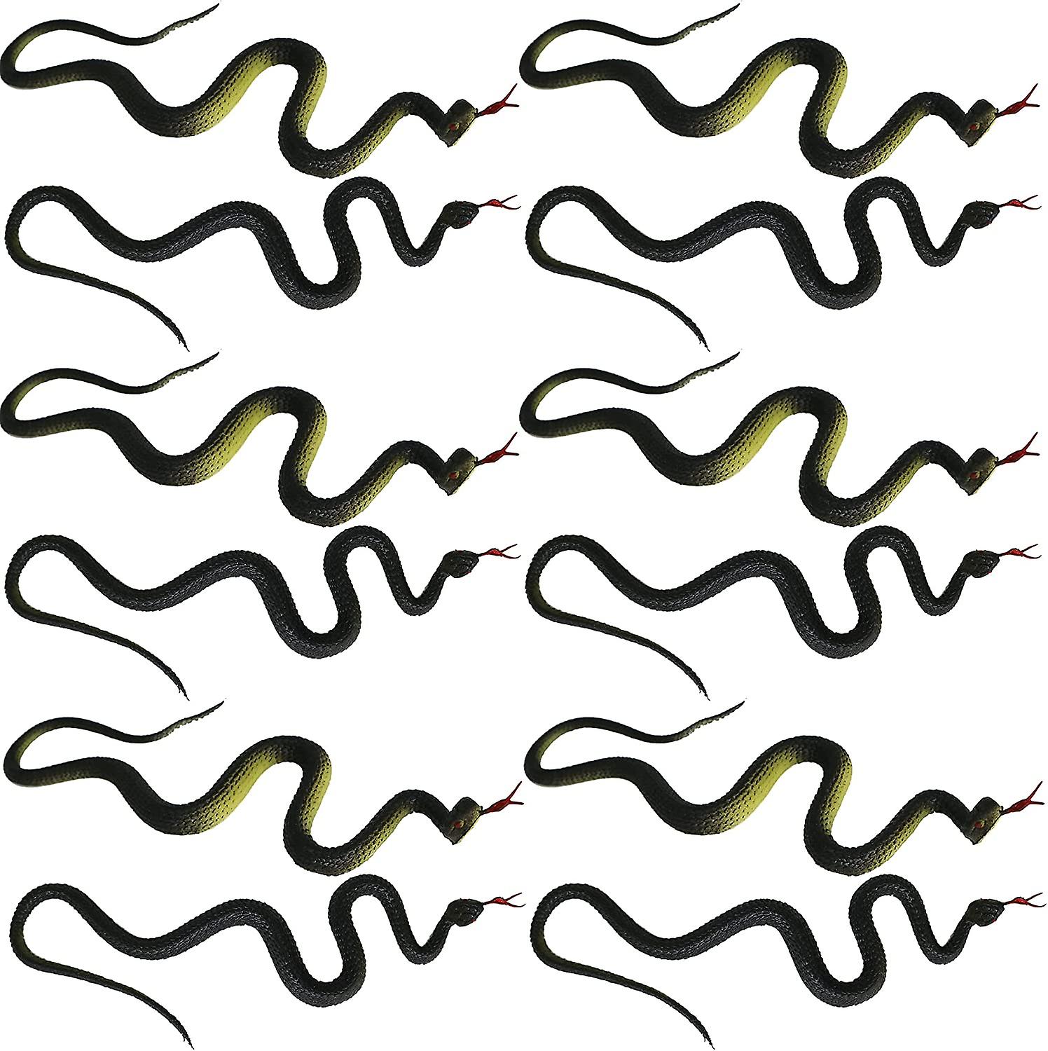 Miman Funny  Realistic Rubber Snakes Plastic Snake Toys Fake Snakes For Party Favors Halloween Decoration Gag Toys Prank And Prop 80cm