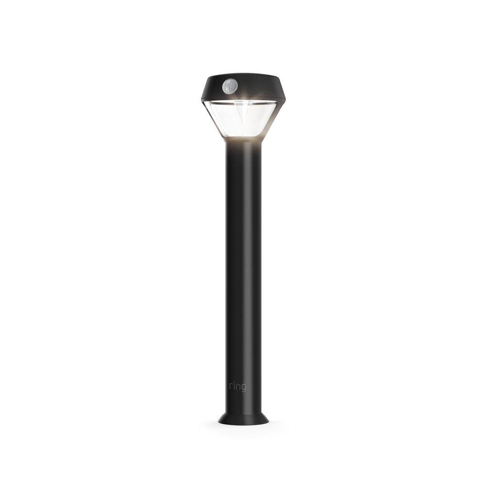 Ring Smart Lighting Solar Black Motion Activated Outdoor Integrated LED Pathlight 5AT1S6-BEN0