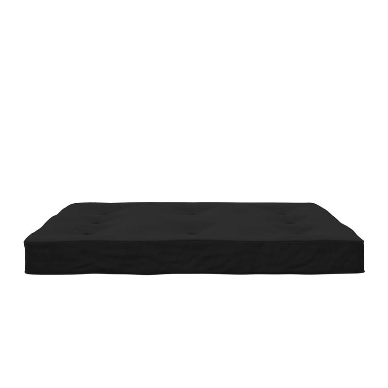 DHP Carson 8 Inch  High Density Polyester Fill Futon Mattress Full Size in Black