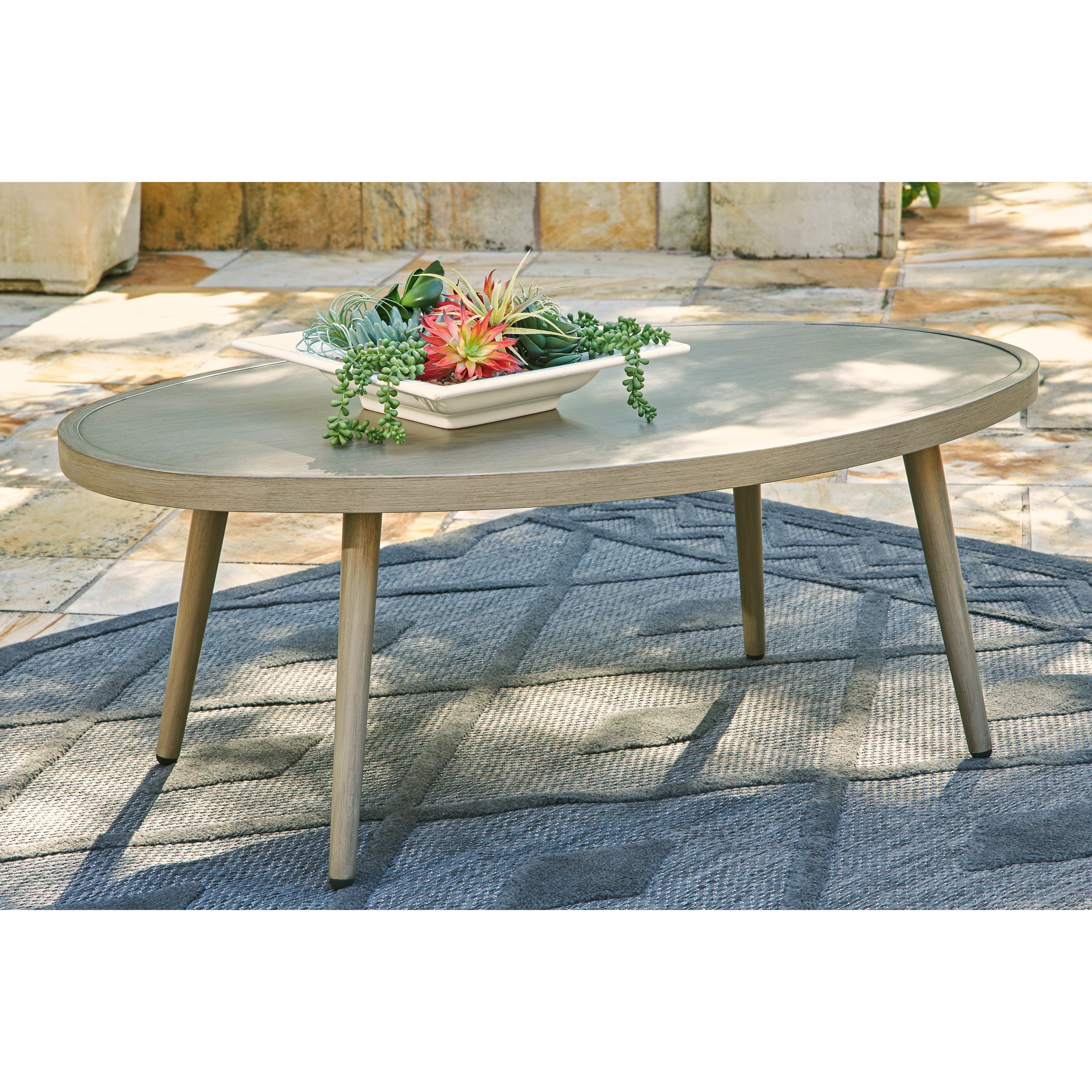 Rope Outdoor Oval 48 Coffee Table