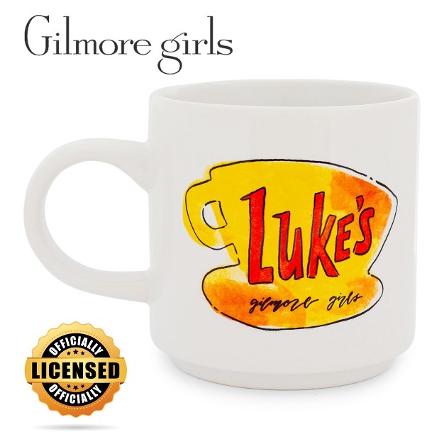 Silver Buffalo Gilmore Girls Luke x27 s Diner Single Stackable Ceramic Mug Holds 13 Ounces