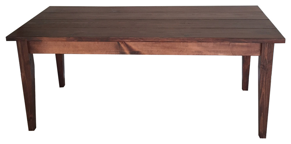 Red Mahogany Farmhouse Harvest Table   Rustic   Console Tables   by Ezekiel  ampStearns  Houzz