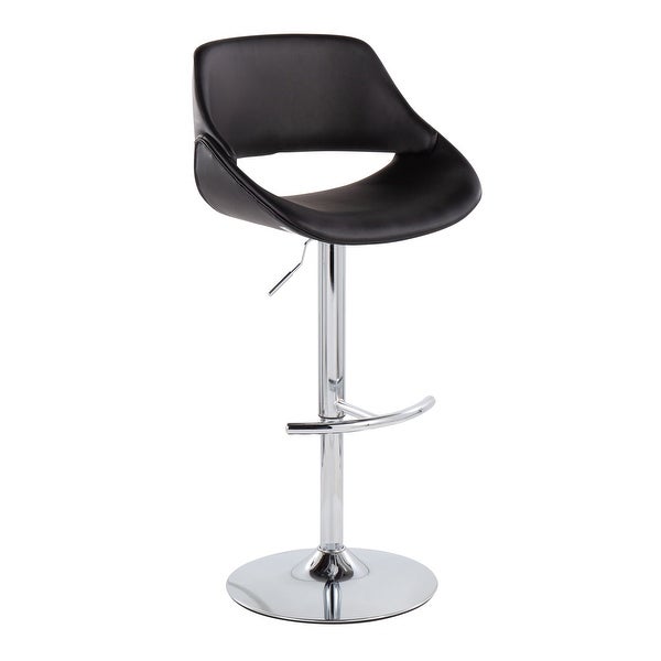 Silver Orchid Svellingen Adjustable Bar Stool with Rounded T Footrest - Set of 2