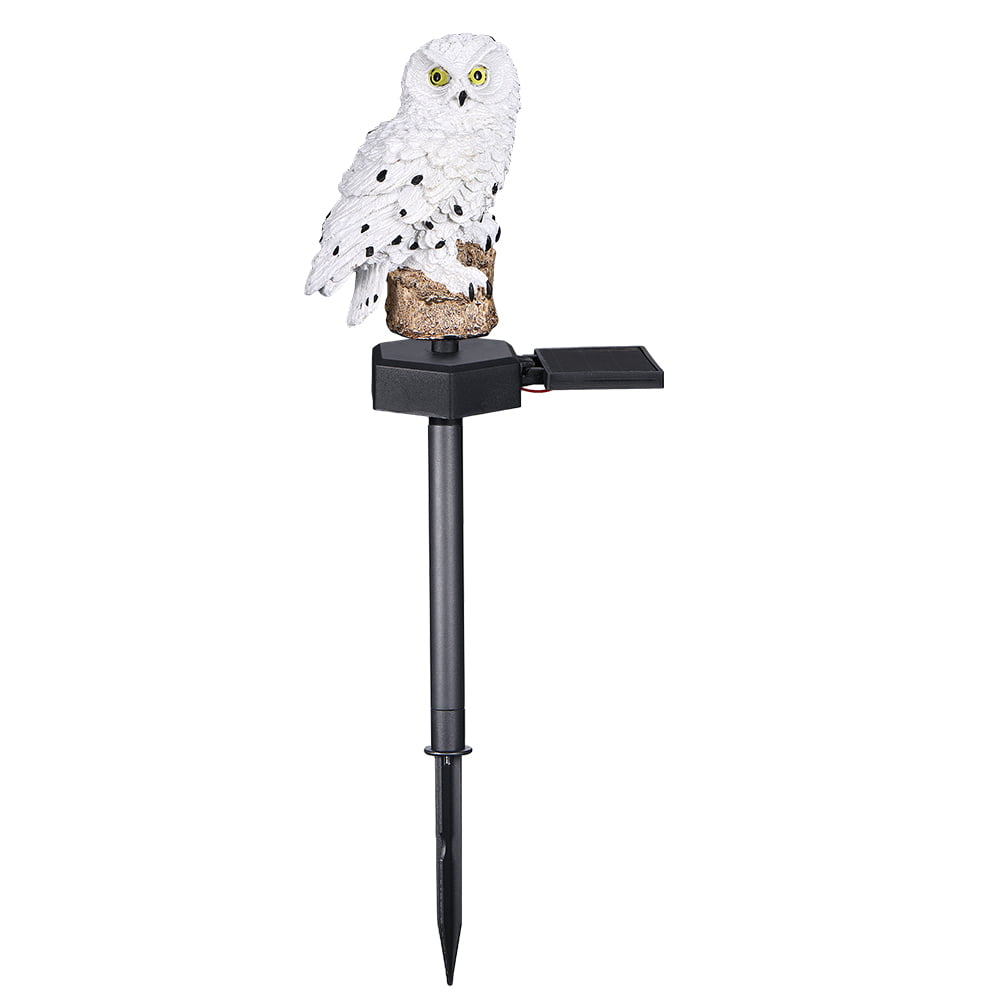 Kqiang Novelty Solar Garden Lights Owl Ornament Animal Bird Outdoor Led Decor Sculpture