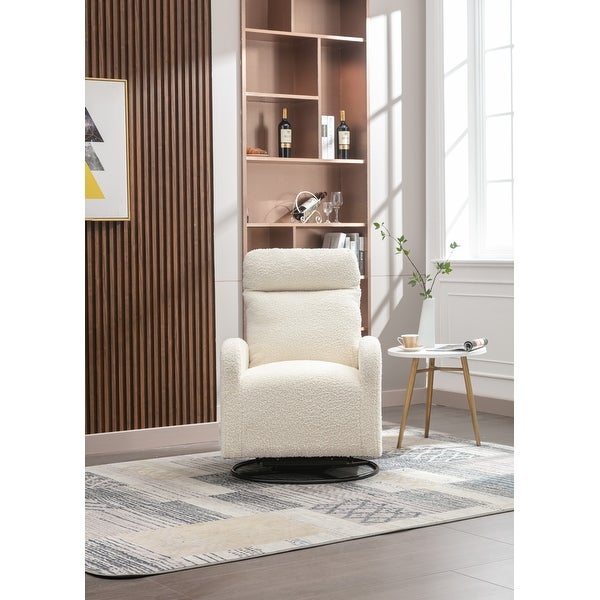 Modern Upholstered Swivel Chair with Left Bag