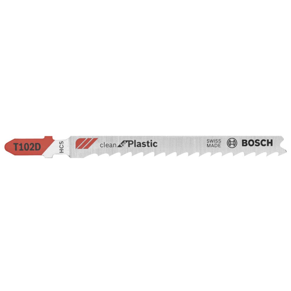 Bosch 3 pc. 4 In. 6 TPI Clean for Polypropylene T-Shank Jig Saw Blades T102D3 from Bosch