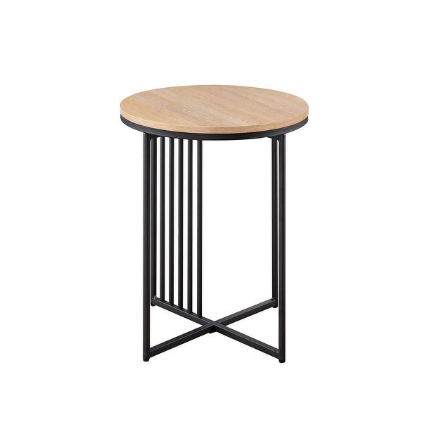 Middlebrook Metal-Slat Round Side Table