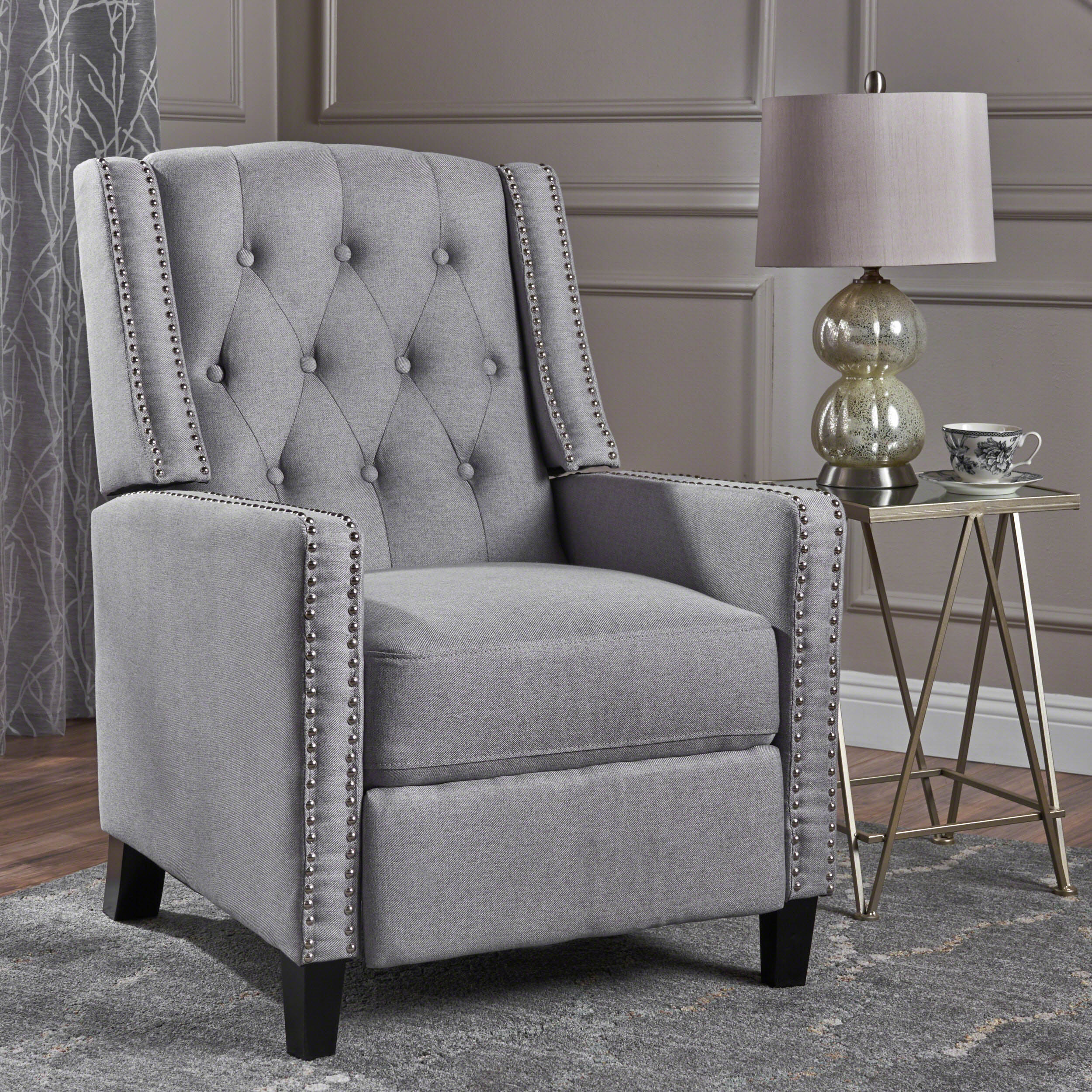 Izaak Tufted Back Fabric Recliner Chair