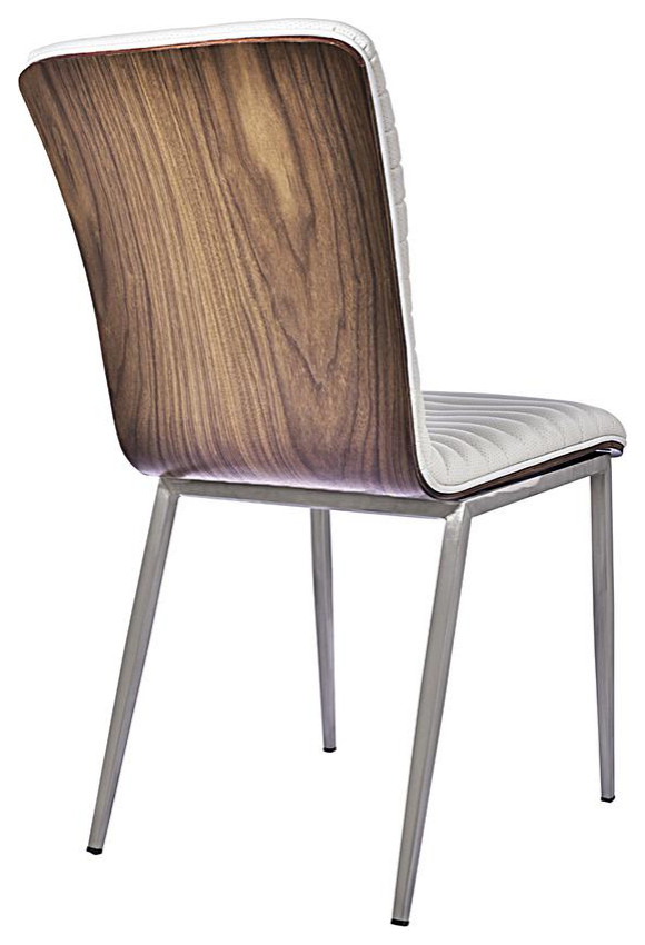 Fernanada Dining Chair White   Midcentury   Dining Chairs   by BisonOffice  Houzz