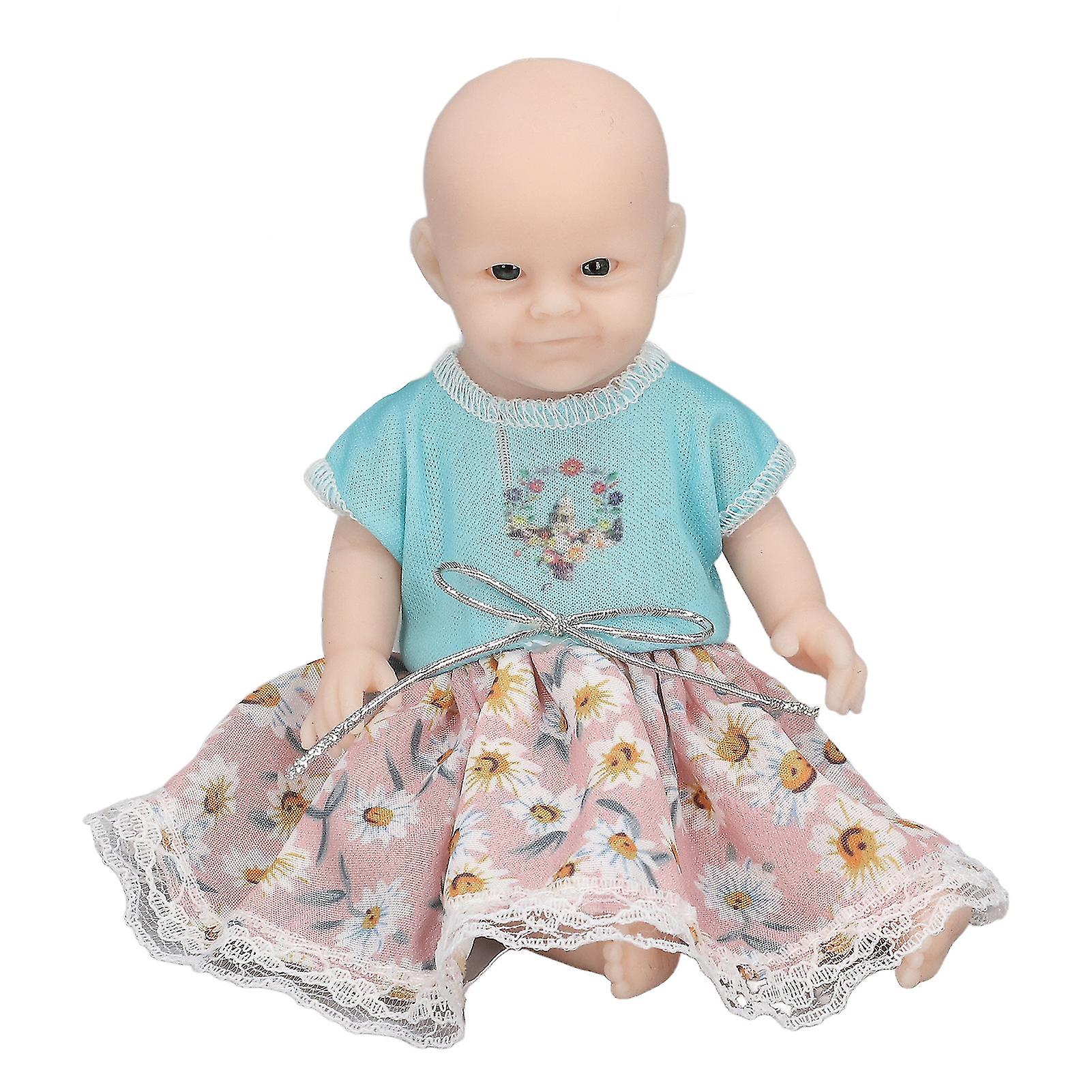 Baby Doll Full Silicone 6in Lifelike Reborn Newborn Soft Toy for Above 3 Years Old