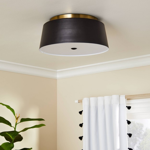 Semi Flushmount Kids x27 Ceiling Light Black gold