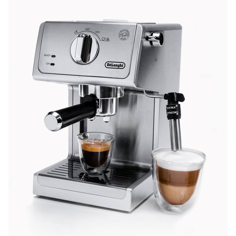 DeLonghi 15-Bar Stainless Steel Espresso Machine and Cappuccino Maker with Manual Frother ECP3630