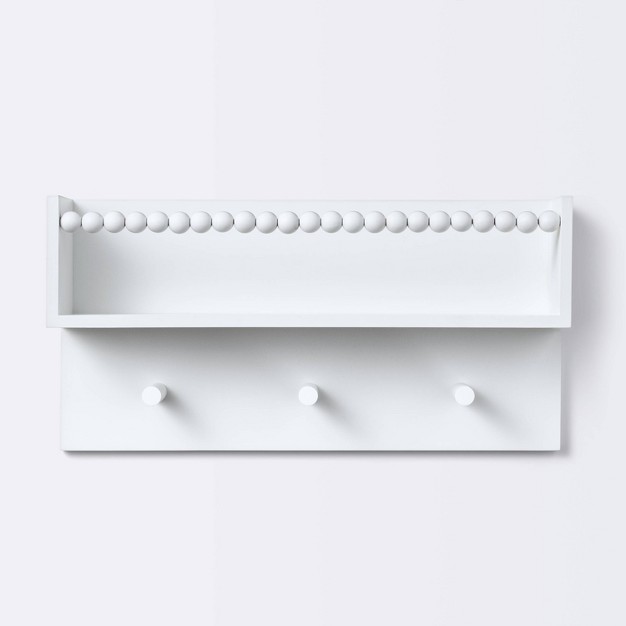 Wall Hook Shelf With Beading