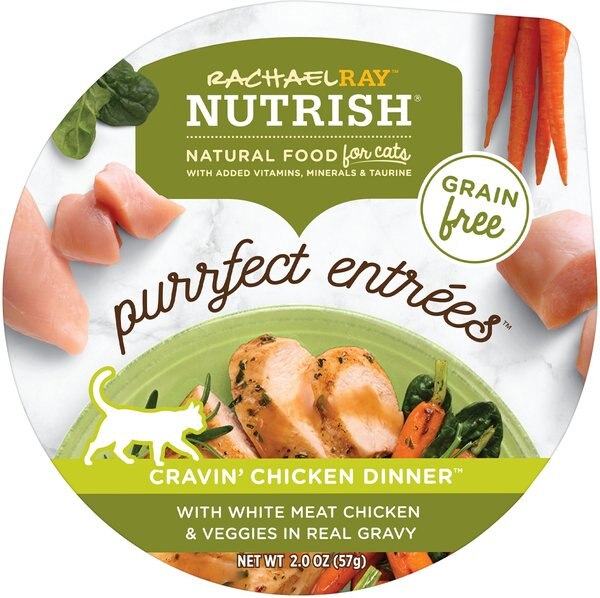 Rachael Ray Nutrish Purrfect Entrees Grain-Free Cravin' Chicken Dinner with White Meat Chicken and Veggies in Real Gravy Wet Cat Food