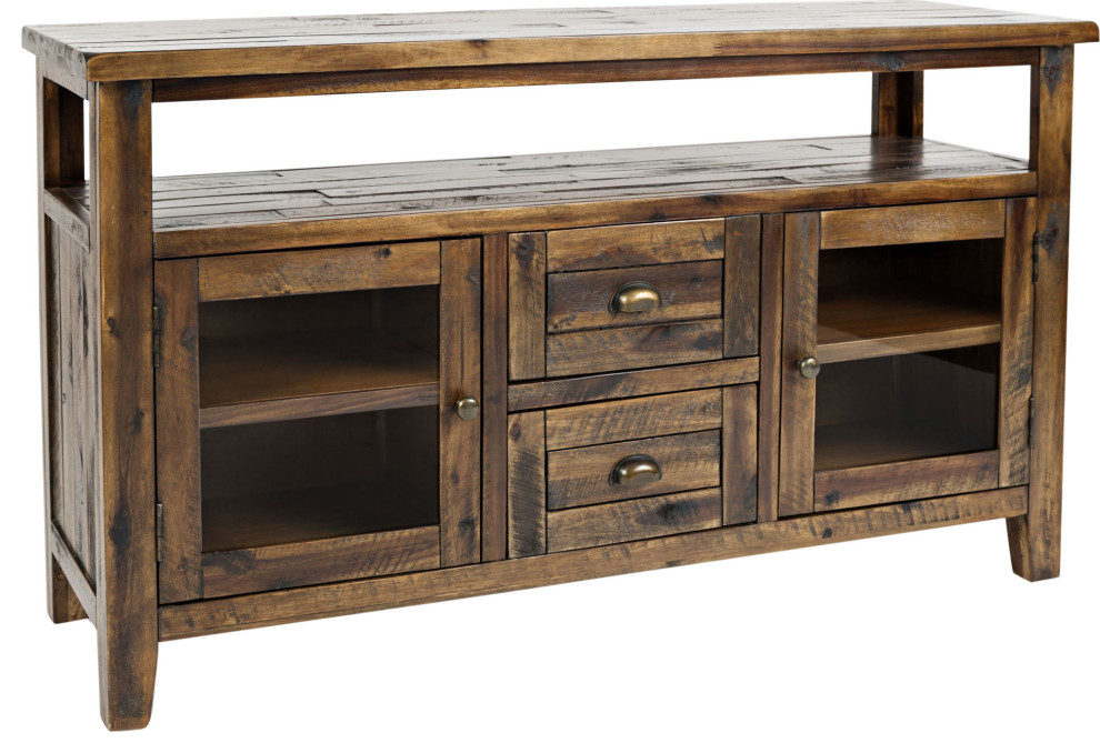 Artisan  x27s Craft Storage Console   Rustic   Entertainment Centers And Tv Stands   by HedgeApple  Houzz