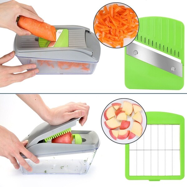 14-in-1 Vegetable Chopper Slicer， Fruit Dicer Veggie Kitchen Cutter Tools