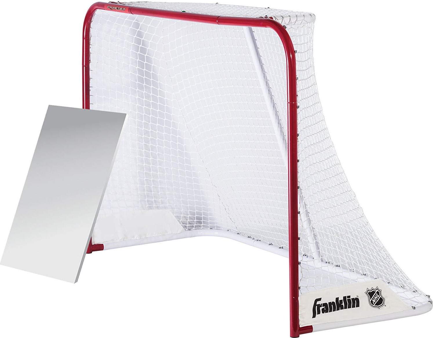 Franklin Sports Hockey Goal 8211 NHL 8211 Steel 8211 72 Inches 8211 with Shooting Board 8211 Quickset  Crowdfused