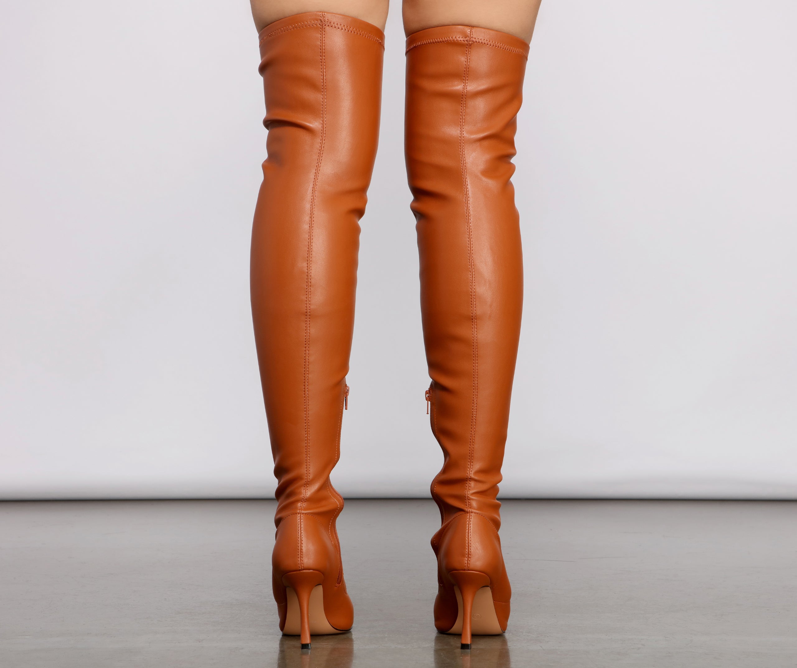 Level Up Thigh High Faux Leather Boots