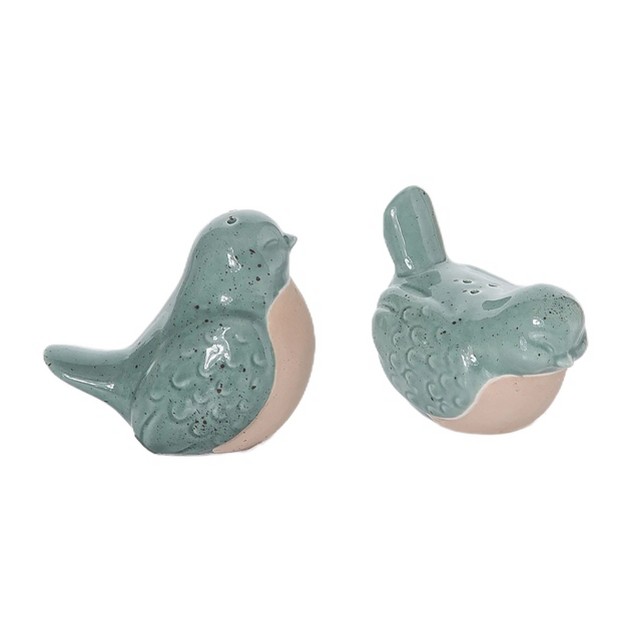 Transpac Dolomite 3 5 In Multicolor Spring Dimensional Bird Salt And Pepper Shaker Set Of 2