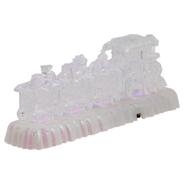 Led Lighted Musical Icy Crystal Locomotive Train Christmas Decoration