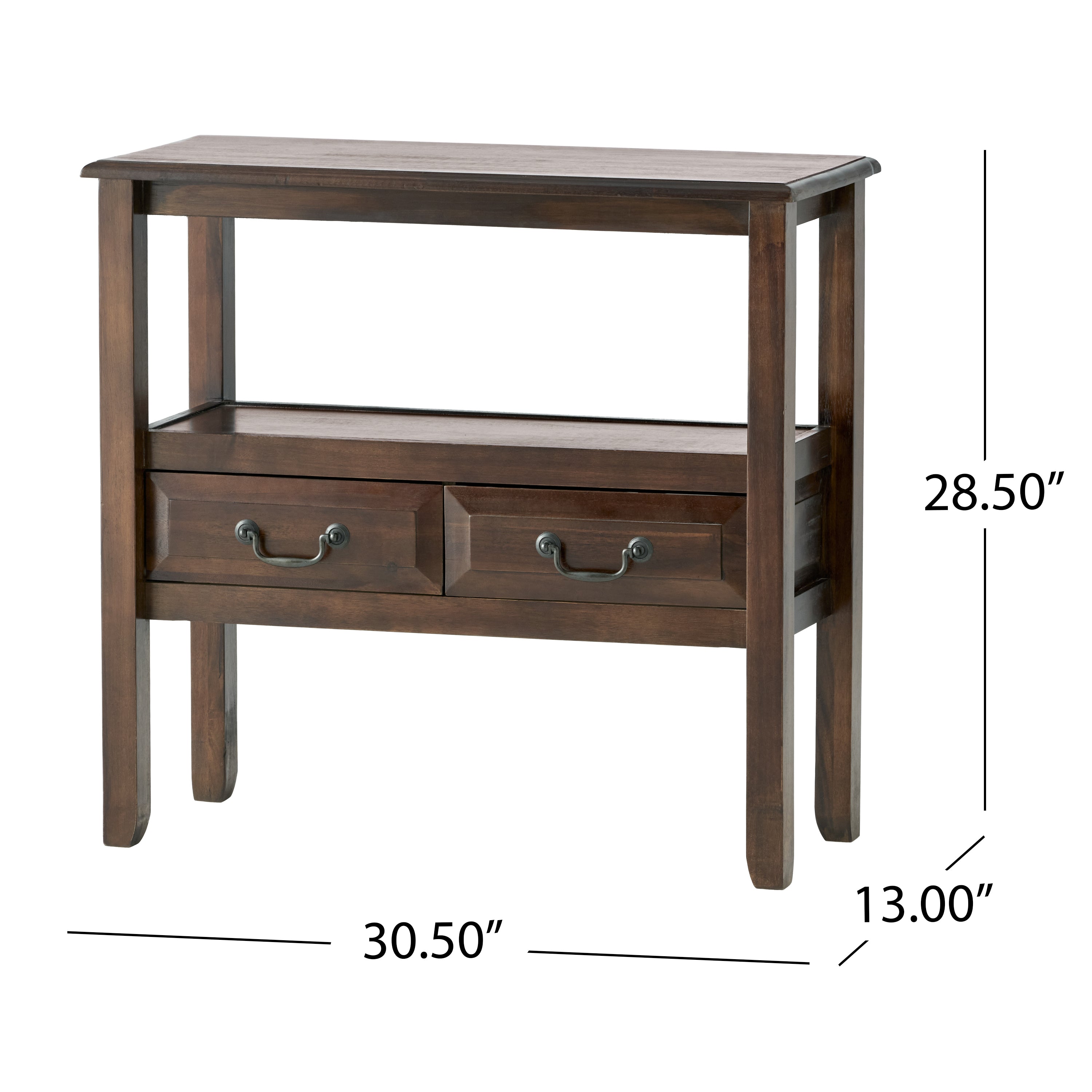 Noah Brown Mahogany Wood Accent Table