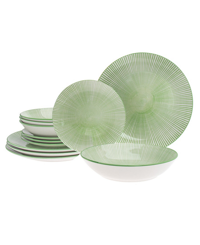 Godinger Light green 12-PC  Dinnerware Sets Service for 4