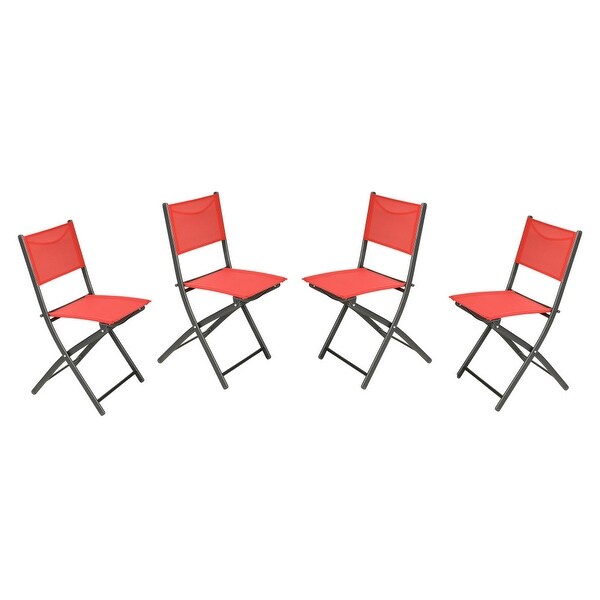 4 Pack Commercial Outdoor Flex Comfort Folding Chair with Metal Frame