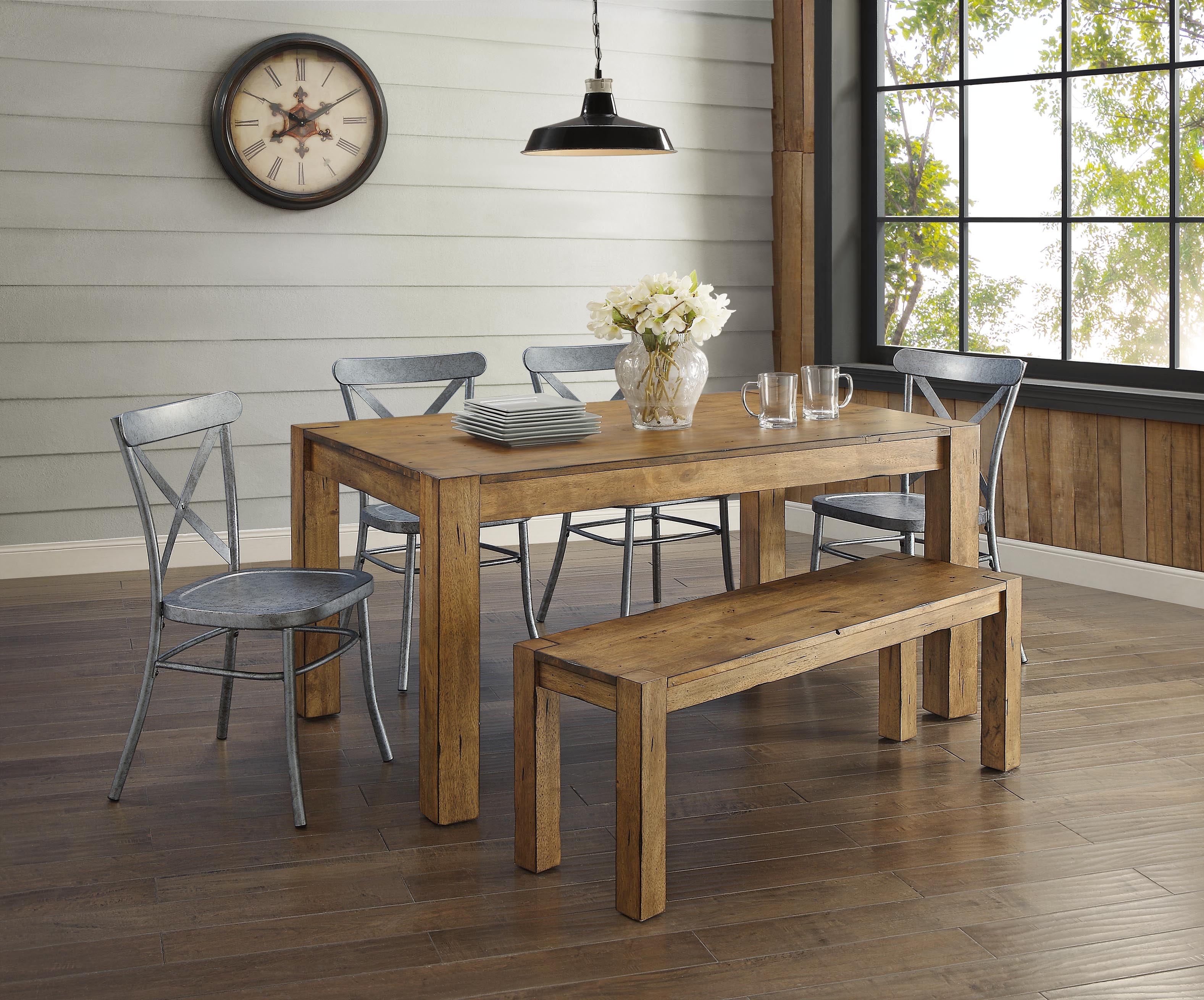 Better Homes & Gardens Bryant Solid Wood Dining Table, Rustic Brown