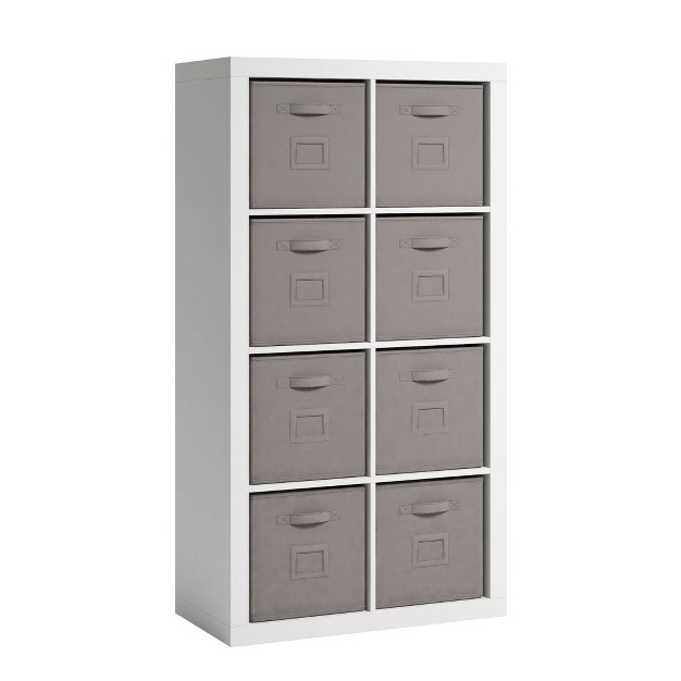 8 Cubbies Stow Away Organizer White Sauder