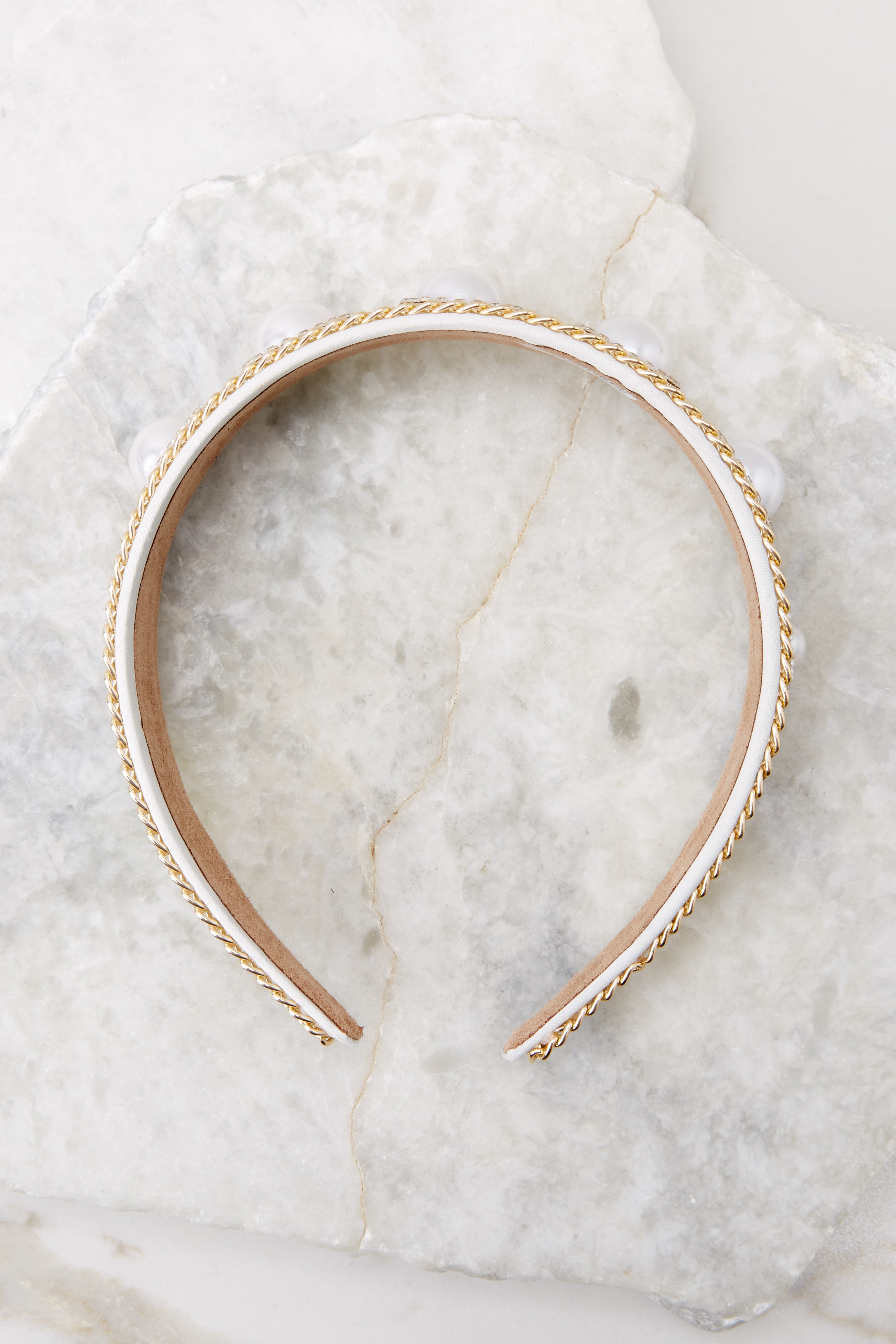 Perfect Glam Grey And Pearl Headband