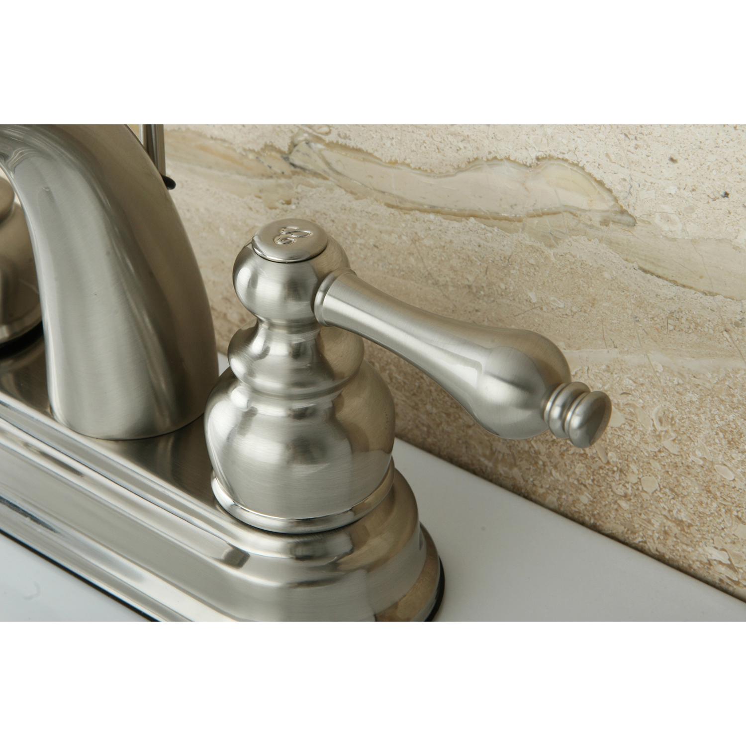 Kingston Brass KB5618AL 4-Inch Centerset Lavatory Faucet， Brushed Nickel