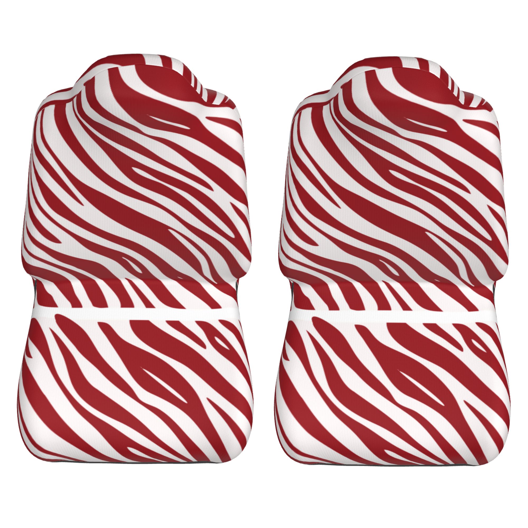 ZICANCN Car Seat Covers Front Seats Only，Red Zebra Texture Automotive Seat Covers Protectors for Cars Trucks Suv 2 Pack