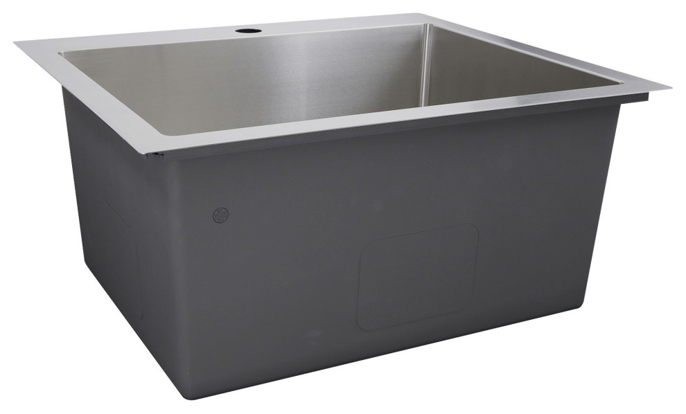 Nantucket SR2522 12 16 25 quotRectangle Topmount Stainless Steel Laundry Sink   Utility Sinks   by Blue Bath  Houzz