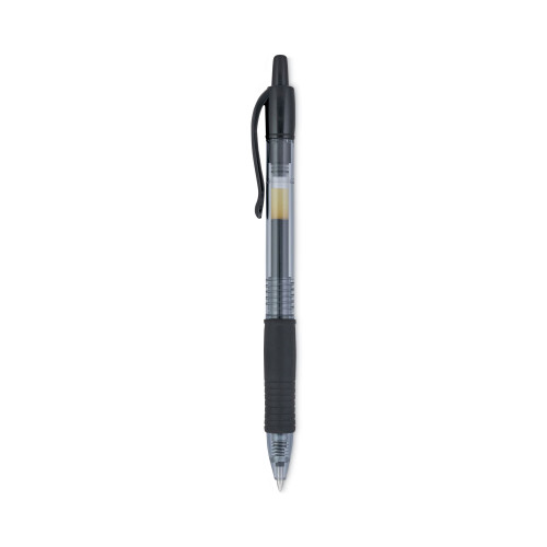 Pilot G2 Premium Retractable Gel Pen， 0.7mm， Black Ink， Smoke Barrel， Dozen (31020)