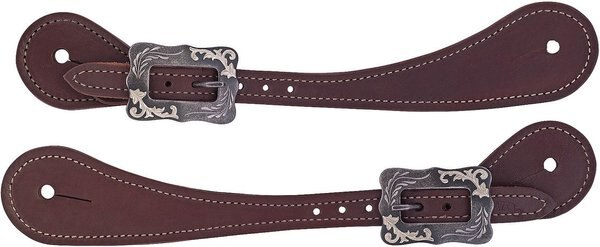 Weaver Leather Men's Shaped Oiled Harness Leather Spur Straps